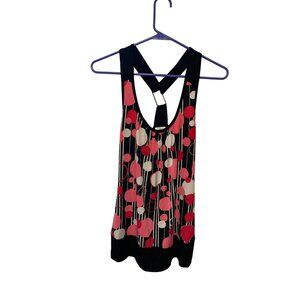 Perfect Fit Stretch Womens Size Large Racerback tank Top Shirt Pink Black White